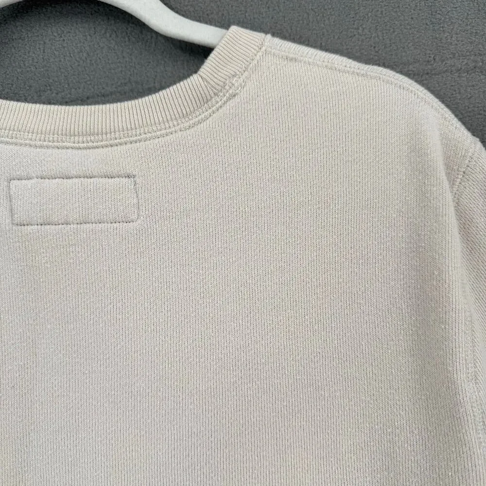 Abercrombie‎ & Fitch Soft A&F Fleece Sweatershirt Mens SM Cream Crew Neck Casual